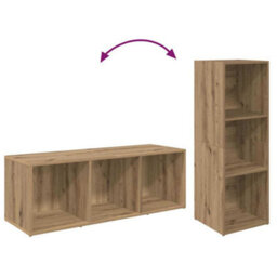 Berkfield Tv Cabinet 3 Pcs Artisan Oak Engineered Wood - thumbnail 8