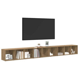Berkfield Tv Cabinet 3 Pcs Artisan Oak Engineered Wood - thumbnail 3