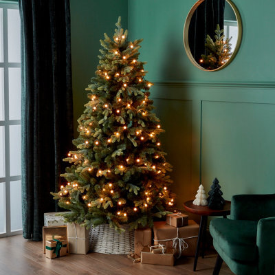 240 Warm White Berry Led String Lights With Timer Function Green Cable - image 1