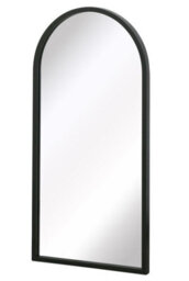 Mirroroutlet The Arcus Black Metal Framed Arched Wall Mirror 80Cm X 40Cm - thumbnail 3