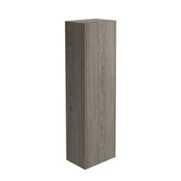 Plum&clay Brown Borneo Dark Wood Wall Hung Bathroom Tall Storage Unit (H)1200mm (W)350mm