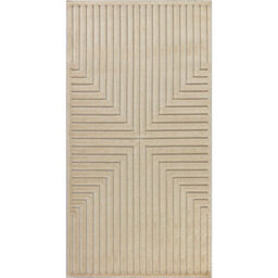 Livabliss Le Mans-Modern Beige 3D High & Low Pile Textured In- & Outdoor Rug 80 X 150 Cm Easy Care, Non Shedding - thumbnail 1