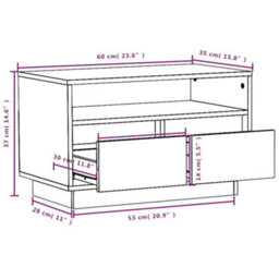 Walplus Tv Cabinet White 60X35X37 Cm Solid Wood Pine - thumbnail 9