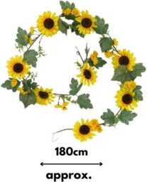 Smart Garden Marco Paul 6Ft Artificial Flower Garland - Sunflower - thumbnail 2
