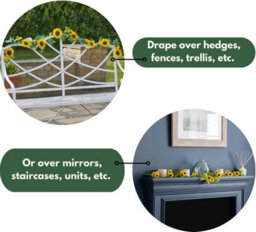 Smart Garden Marco Paul 6Ft Artificial Flower Garland - Sunflower - thumbnail 6