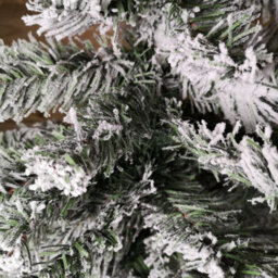 Samuel Alexander 6Ft (1.8M) Premier Flocked Woodcote Spruce Pvc Hinged Christmas Tree - thumbnail 3