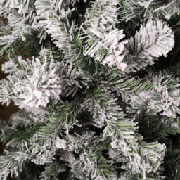 Samuel Alexander 6Ft (1.8M) Premier Flocked Woodcote Spruce Pvc Hinged Christmas Tree - thumbnail 4