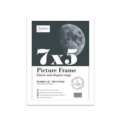 7X5 White Picture Frame (12.7 X 17.8Cm) Poster, Photo, Artwork, Gallery Wall Or Print - image 1