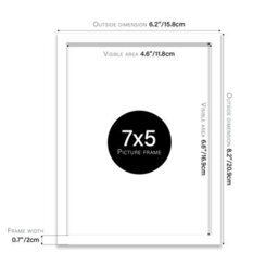 7X5 White Picture Frame (12.7 X 17.8Cm) Poster, Photo, Artwork, Gallery Wall Or Print - thumbnail 3