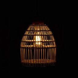 Thehotsale E27 Modern Bamboo-Woven Lampshade Ceiling Hand-Woven Pendant Light - thumbnail 6