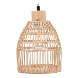 Thehotsale E27 Modern Bamboo-Woven Lampshade Ceiling Hand-Woven Pendant Light