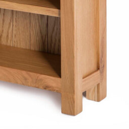 London Oak 3 Tier Small Bookcase - By Roseland Furniture - thumbnail 9