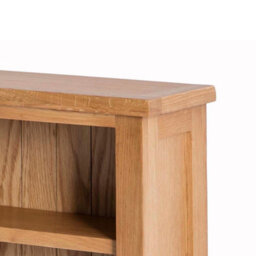 London Oak 3 Tier Small Bookcase - By Roseland Furniture - thumbnail 4
