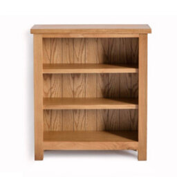 London Oak 3 Tier Small Bookcase - By Roseland Furniture - thumbnail 2