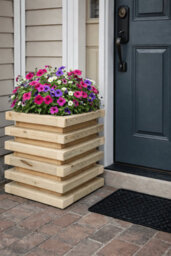Square Wooden Tiered Garden Planter (Phoebe Range) 40Cm X 40Cm 38Cm High - thumbnail 6