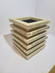 Square Wooden Tiered Garden Planter (Phoebe Range) 40Cm X 40Cm 38Cm High - thumbnail 4