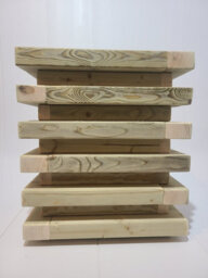 Square Wooden Tiered Garden Planter (Phoebe Range) 40Cm X 40Cm 38Cm High - thumbnail 2