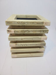 Square Wooden Tiered Garden Planter (Phoebe Range) 40Cm X 40Cm 38Cm High - thumbnail 7