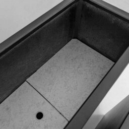 Primrose Large Black Stone Composite Tall Trough Indoor Outdoor Planter 80Cm - thumbnail 3
