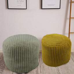 istyle mode Mink Jumbo Cord Footstool Oval Pouffe, Corduroy Ottoman Bean Bags 40Cm X 35Cm - thumbnail 5