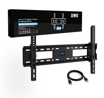 DIEMER Tv Wall Bracket 42-85 Inch - Full Motion Dual Arm Tilt & Swivel Mount Up To 60Kg, Max Vesa 600X400, Free Hdmi Cable - image 1