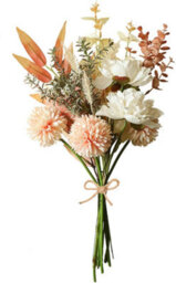 Artificial Flowers, Fake Silk Plants, Hydrangea Flower Bouquet For Home, Wedding Arrangements, Floral Arrangements (Champagne) - thumbnail 1