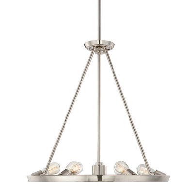 Elegant 6 Bulb Imperial Silver Chandelier Pendant Light With Led Gu10 Bulbs