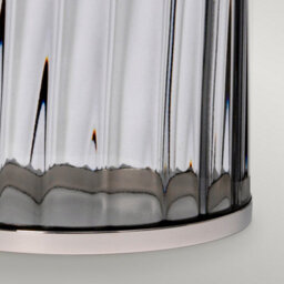 Luminosa Lighting Elstead Reno Table Lamp Metalwork Polished Nickel, Smoked Glass - thumbnail 4