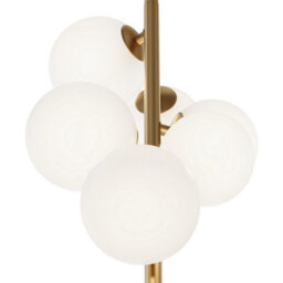 Luminosa Lighting Luminosa Maytoni Dallas Modern 6 Light Globe Pendant Ceiling Light Gold, Matte White Shade, G9 - thumbnail 4