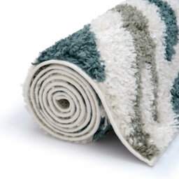 The Rugs Moodi Shaggy Green Nyra Rug Runner Abstract Thick High Pile For Living Rooms, Bedrooms, Hallways, Kitchens - thumbnail 5
