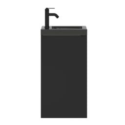 GoodHome Imandra Matt Black Single Freestanding Bathroom Cloakroom Unit (H) 790mm (W) 440mm - thumbnail 7