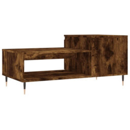Berkfield Modern Coffee Table Smoked Oak 100X50X45 Cm Engineered Wood - thumbnail 8