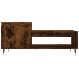 Berkfield Modern Coffee Table Smoked Oak 100X50X45 Cm Engineered Wood - thumbnail 5