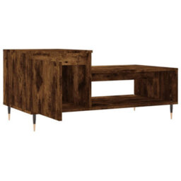 Berkfield Modern Coffee Table Smoked Oak 100X50X45 Cm Engineered Wood - thumbnail 6