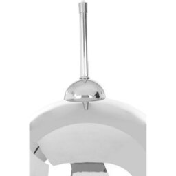 Orsina Chrome Pendant Light With White Inner Shade, Dome Lighting For Kitchens, Modern Metallic Ceiling Drop Lamp - thumbnail 4