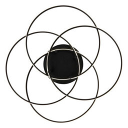 Luminosa Lighting Luminosa Kombos 51.5Cm Integrated Led Semi Flush Ceiling Light Matt Black 4X Led 4000K - thumbnail 3