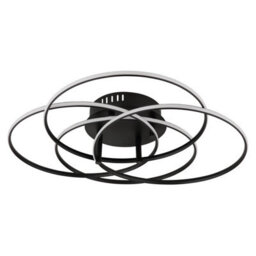 Luminosa Lighting Luminosa Kombos 51.5Cm Integrated Led Semi Flush Ceiling Light Matt Black 4X Led 4000K - thumbnail 2