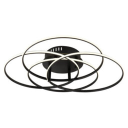 Luminosa Lighting Luminosa Kombos 51.5Cm Integrated Led Semi Flush Ceiling Light Matt Black 4X Led 4000K - thumbnail 1