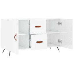 Berkfield Modern Sideboard High Gloss White 100X36X60 Cm Engineered Wood - thumbnail 5