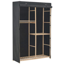 Berkfield 3-Tier Wardrobe Grey 110X40X170 Cm Fabric - thumbnail 1