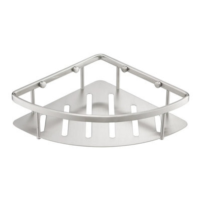 FNX Bathrooms Stainless Steel Single Shower Corner Caddy Basket - image 1