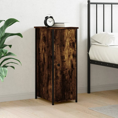 Berkfield Bedside Cabinet Smoked Oak 32X42X80 Cm Engineered Wood - image 1