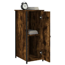 Berkfield Bedside Cabinet Smoked Oak 32X42X80 Cm Engineered Wood - thumbnail 4