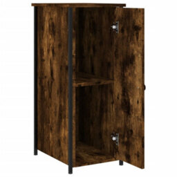 Berkfield Bedside Cabinet Smoked Oak 32X42X80 Cm Engineered Wood - thumbnail 6