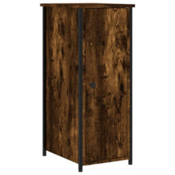 Berkfield Bedside Cabinet Smoked Oak 32X42X80 Cm Engineered Wood - thumbnail 2