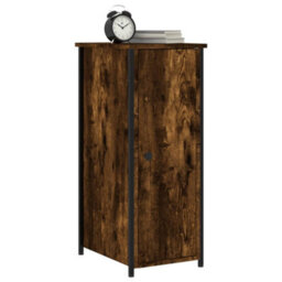 Berkfield Bedside Cabinet Smoked Oak 32X42X80 Cm Engineered Wood - thumbnail 3