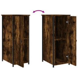 Berkfield Bedside Cabinet Smoked Oak 32X42X80 Cm Engineered Wood - thumbnail 9