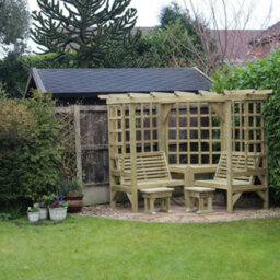 Churnet Valley Garden Furniture Ltd Churnet Valley Clementine Corner Arbour - thumbnail 3