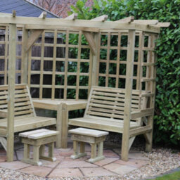 Churnet Valley Garden Furniture Ltd Churnet Valley Clementine Corner Arbour - thumbnail 2