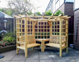 Churnet Valley Garden Furniture Ltd Churnet Valley Clementine Corner Arbour - thumbnail 6